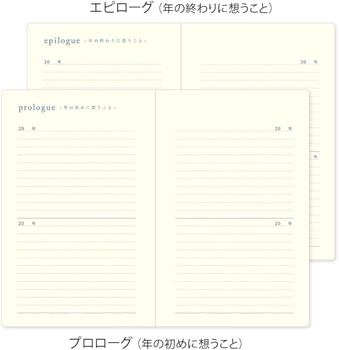 DESIGNPHIL Midori 12397006 Diary, 10 Years Consecutive Door, Navy Blue