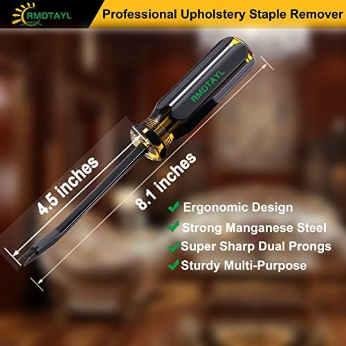 Staple Remover,Heavy Duty Upholstery Staple Remover,Construction Staple Puller Tack Lifter Tool for Removing Nails,Staples,and Tacks for Carpet,Furniture,Floor,Photo Frame,Wooden