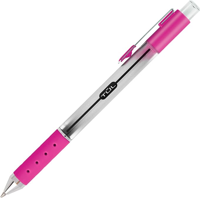 WHJJK TUL Retractable Gel Pens, Bullet Point, 0.7 mm, Gray Barrel, Assorted Standard and Bright Ink Colors, Pack of 14, SG_B01NBW93N6_US