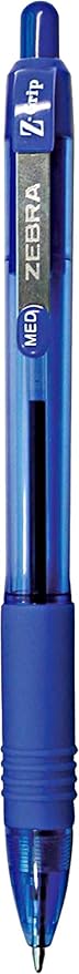 Zebra Pen Z-Grip Retractable Ballpoint Pens, Medium Point 1.0 mm, 24 Black Pens & 24 Blue Pens Combo Bulk Pack - 48 Pack