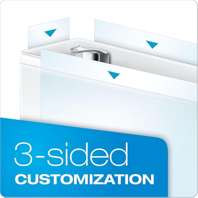 Cardinal Performer ClearVue Non-Locking Round Ring Binder, 1-Inch, White (67224)