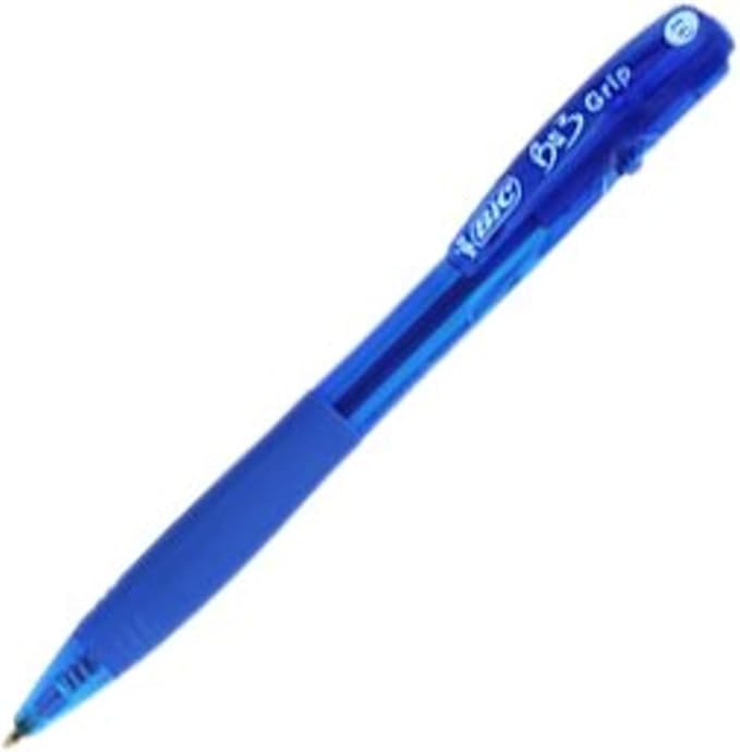 BIC BU3 Retractable Ballpoint Pen, Medium Point (1.0mm), Blue, Side Click Retraction For Added Convenience, 12-Count