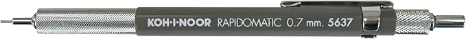 Koh-I-Noor Rapidomatic Mechanical Pencil, .7mm lead, Gray, 1 Each (5637)