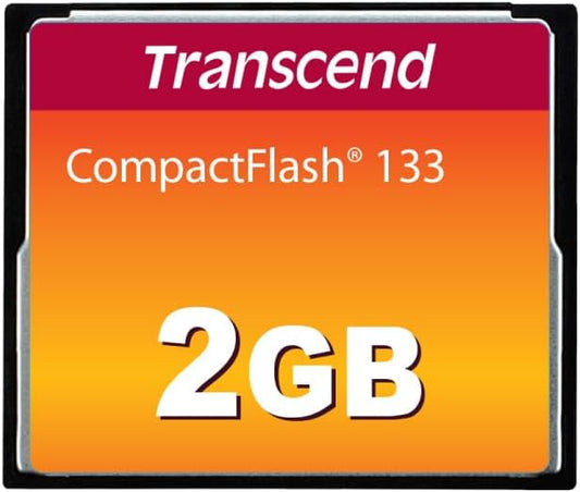 Transcend 2GB CF133, CompactFlash Memory Card, SLR Camera Card, MLC - TS2GCF133