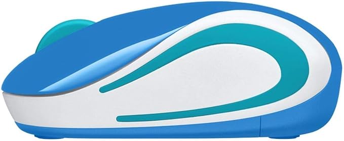 Logitech Wireless Mini Mouse M187 Ultra Portable,1000 DPI Optical Tracking, 3-Buttons, PC/Mac/Laptop - Palace Blue