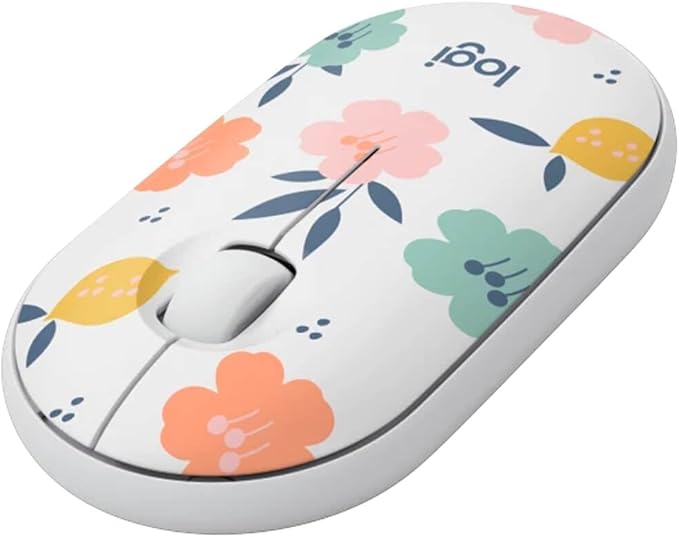 Logitech M340 Wireless Mouse with Limited Edition Prints, USB Receiver and Silent Clicks, Portable Wireless Mouse for Laptop, PC, Windows, Chrome, Surface – Floral Bouquet