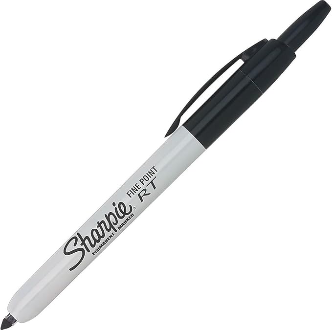 Sharpie Retractable Permanent Markers Fine Tip Marker Set Office Supplies Teacher Supplies Black 12 Count