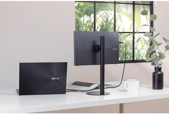 ASUS ZenScreen Stand MTS02D - Ergonomic Stand for Portable Monitors, Tilt, Pivot, Height adjustments, 1/4” Tripod Socket Compatible, Work from Home Setup, Home Office