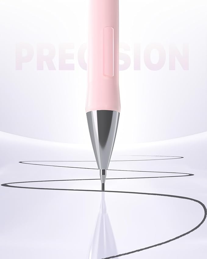 Four Candies Mechanical Pencil Set - 0.5 mm (Fine Point), 6PCS Cute Pencils Mechanical with 360PCS (HB & 2B) Lead Refills & 12PCS Erasers & 1PCS Storage Case, Pastel Aesthetic Lead Pencils for School