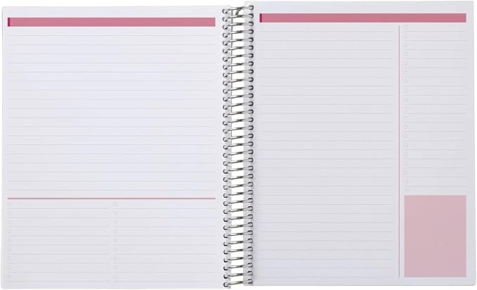 Erin Condren 7" X 9" Spiral Bound Productivity Notebook - Kaleidoscope, Functional 160 Lined Page and 80Lb Thick Paper Spiral Notebook, Stickers Included