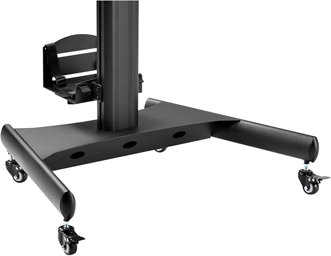 StarTech.com Mobile Workstation Cart with Monitor Mount, CPU/PC Holder, Keyboard Tray - Ergonomic Height Adjustable Desktop Cart - Rolling Mobile Standing Workstation on Wheels (WKSTNCART)
