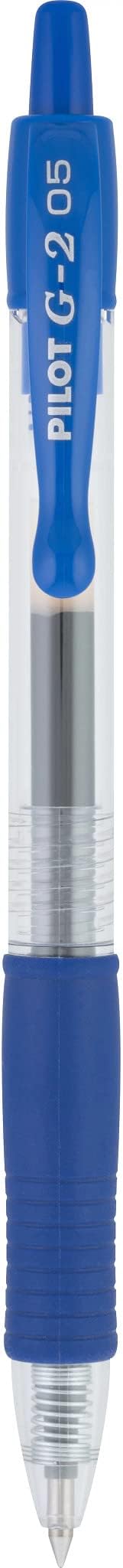 Pilot, G2 Premium Gel Roller Pens, Extra Fine Point 0.5 mm, Pack of 5, Blue