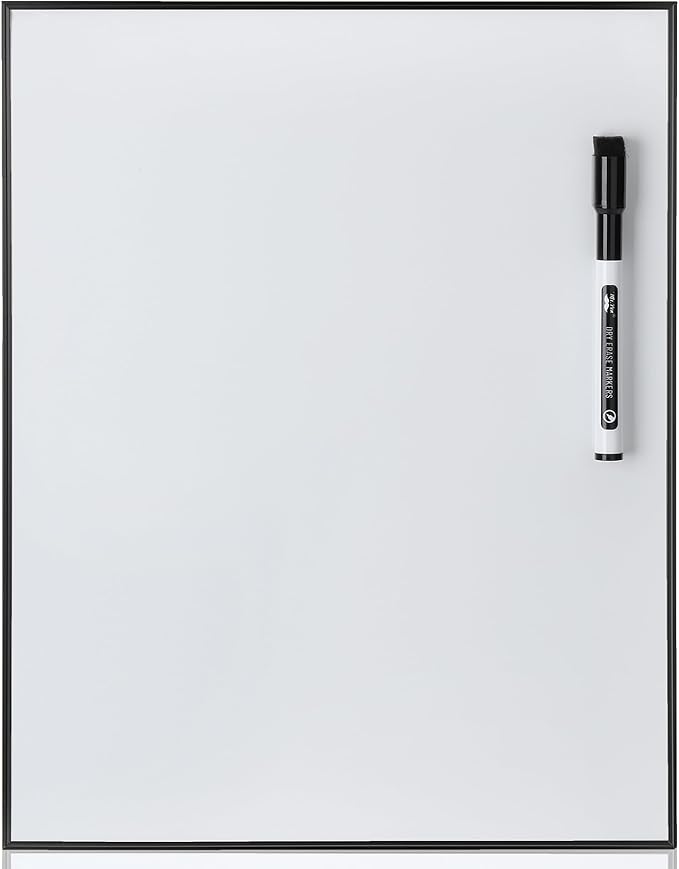 Mr. Pen- Small Dry Erase Board, 11x14 Inches, Whiteboard with Black Dry Erase Marker, Aluminum Frame, Magnetic Small White Board for Students, Home, Office and Classroom