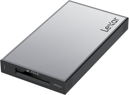 Lexar Professional Workflow CFexpress 4.0 Type B Card Reader, Pairs with Lexar Professional Workflow, USB-C to USB-A Adapter, Compatible with PC, Laptop, Tablet, Smartphone (LPWF740N-6ANGL)