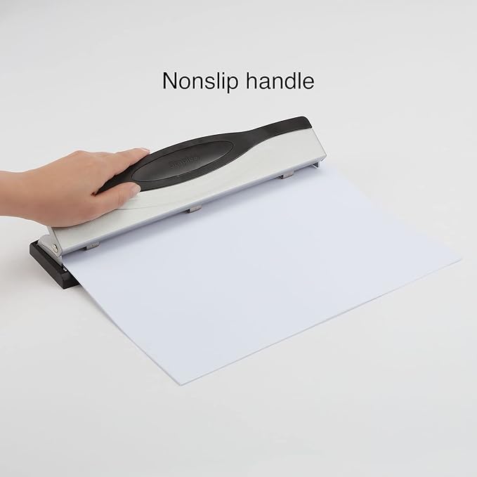 Staples 3-Hole Punch, 15 Sheet Capacity, Black/Silver, 2/Pack (ST26639-CCVS)
