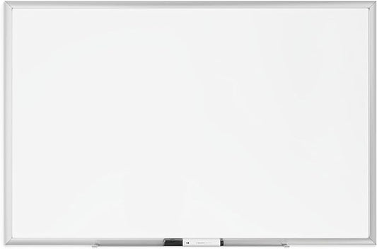 U Brands Magnetic Dry Erase Board White Board, 36" x 24", Silver Aluminum Frame, Includes Marker