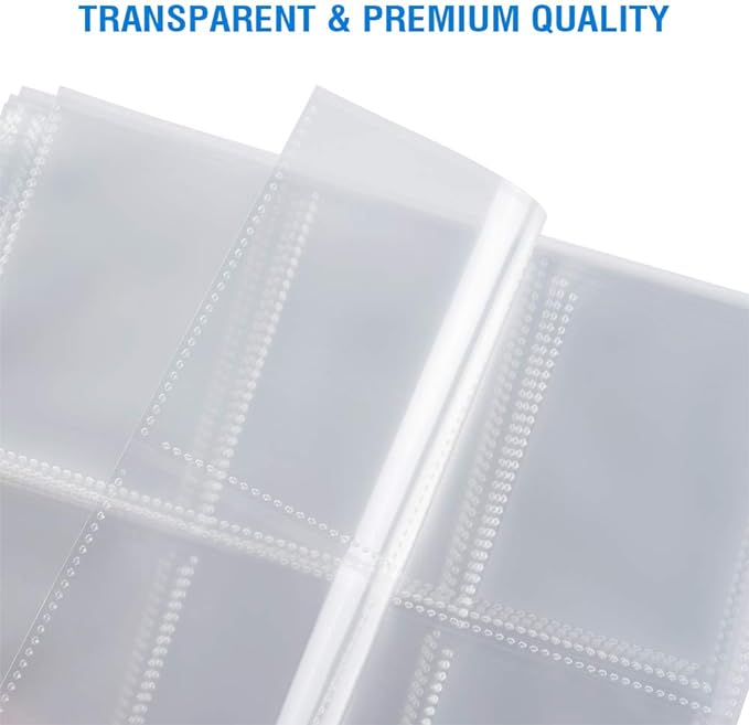 120 Pack 9 Pocket Page Protectors, Sooez Double Sided Trading Card Sleeves for 3 Ring Binder, Baseball Cards Holder, Protective Pages Sheets for Binders Album, Fit for Collectible Games, Sports Cards