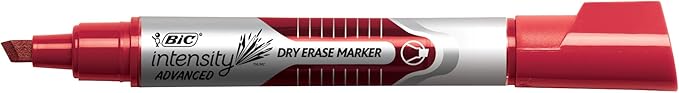BIC Intensity Advanced Colorful Dry Erase Markers, Chisel Tip, 24-Count Pack of Assorted Colors, Whiteboard Markers for Teachers and Office Supplies