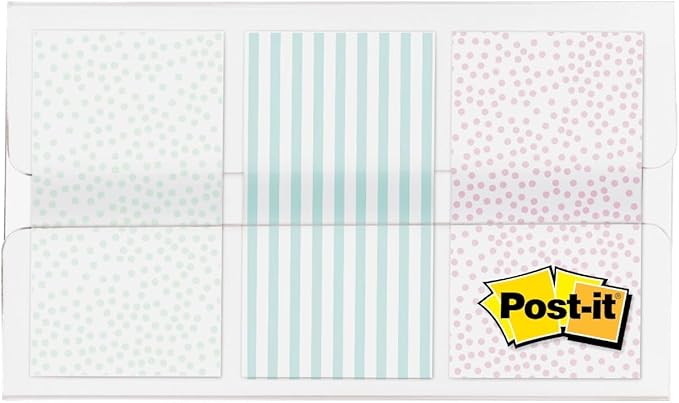 Post-it Pattern Flags, 60/On-The-Go Dispenser, .47 in, Gradient Pattern Collection (682-GRDNT)