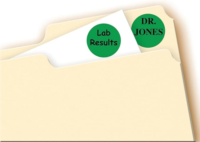 Avery Print/Write Self-Adhesive Removable Labels, 0.75 Inch Diameter, Green, 1008 per Pack (Pack of 2)