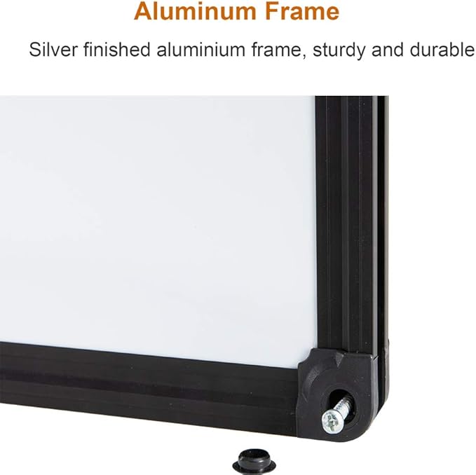 36 x 24 Inch Cork & Dry Erase Combo Board - Magnetic Whiteboard & Bulletin Board Combination - Hanging or Wall-Mounted for Office, Classroom, Home - Black Aluminum Frame