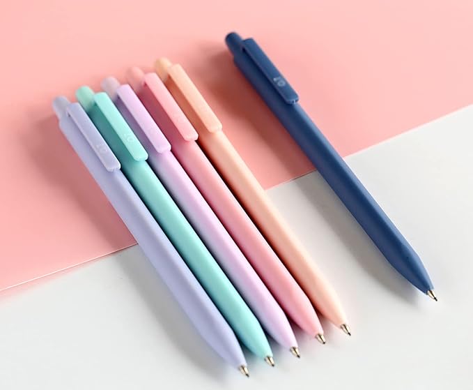 Solid Colors Mechanical Pencils 0.5mm Lead Triangle Automatic Pencil for Writing Office School Supplies Gift Pack of 6 pcs