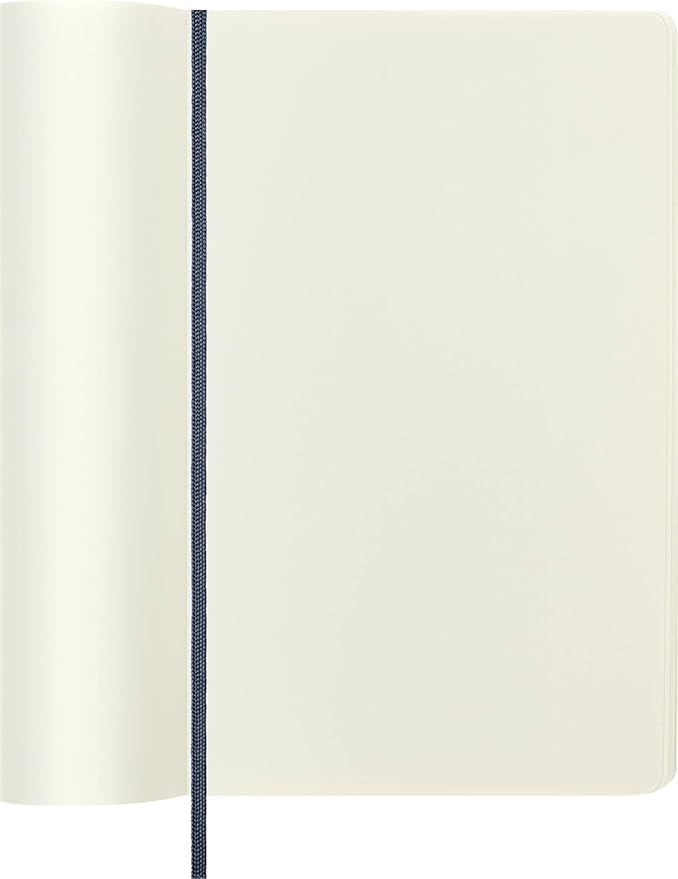 Moleskine Classic Notebook, Soft Cover, Large (5" x 8.25") Plain/Blank, Sapphire Blue, 192 pages