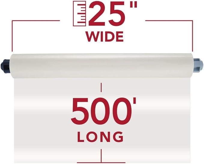 GBC Pinnacle 27 EZLoad NAP I Laminating Film Rolls, 1.2 Mil Thickness, 25 Inches by 500 Feet, Clear, 2 Pack (3748207EZ)