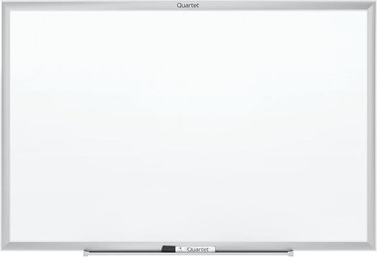 Quartet Whiteboard, Dry Erase Board, Magnetic, 6' x 4', Nano-Clean Surface Resists Ink Stains, Accessory Tray and 1 Dry Erase Marker, Silver Aluminum Frame (SM537)