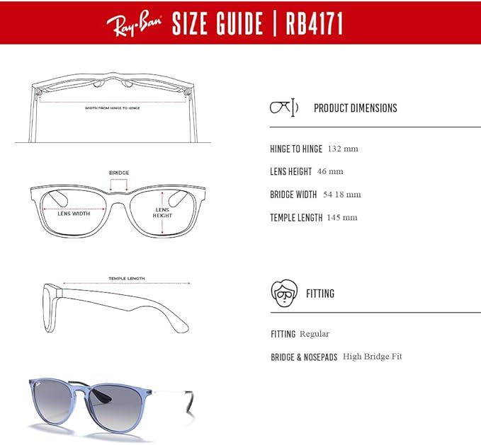 Ray-Ban RB4171 ERIKA Round Sunglasses For Women +BUNDLE with ACCESSORY EYEWEAR KIT