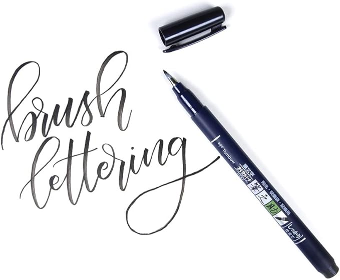 Tombow Fudenosuke Brush Pen, Soft Tip, Black (Pack of 2)