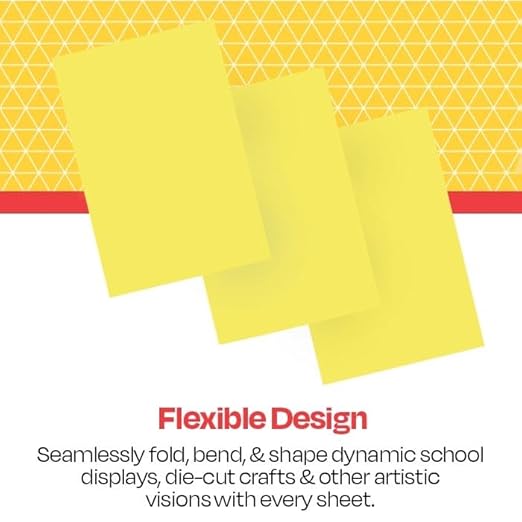 School Smart 085543 Folding Bristol Tagboard,Yellow, 12" W x 18" L (Pack of 100)