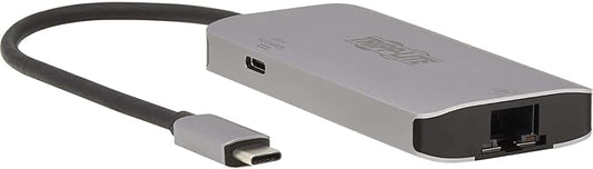 TRIPP LITE Three USB-A Ports USB-C Hub, USB 3.2 Gen 1, 5 Gbps Data Transfer, 100W Power Delivery Charging 20V 5A, Gigabit Network Port, Sturdy Aluminum Housing, 3-Year Warranty (U460-003-3AGALC)