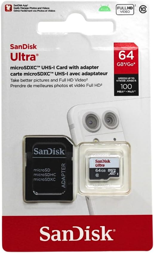 Made for Amazon SanDisk 64GB microSD Memory Card for Fire Tablets and Fire -TV