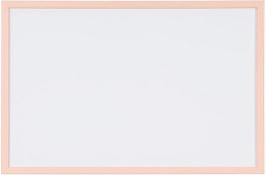 MasterVision Pastel Magnetic Dry Erase White Board, 16" x 12", Salmon Pink Frame, Decorative Whiteboard for Kitchen, Dorm, or Classroom, Wall Décor for Home Office