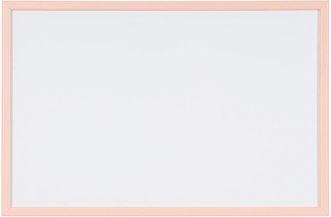 MasterVision Pastel Magnetic Dry Erase White Board, 24" x 18", Salmon Pink Frame, Decorative Whiteboard for Kitchen, Dorm, or Classroom, Wall Décor for Home Office