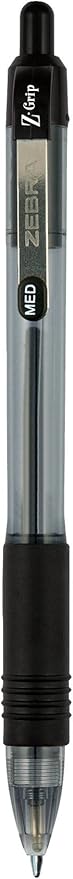 Zebra Pen Z-Grip Retractable Ballpoint Pen, Smooth-Flowing Assorted Ink, 1.0mm Medium Point, School & Office Supplies, Ideal for Note-Taking, Journal and Planner Use, 5-Pack (22205)