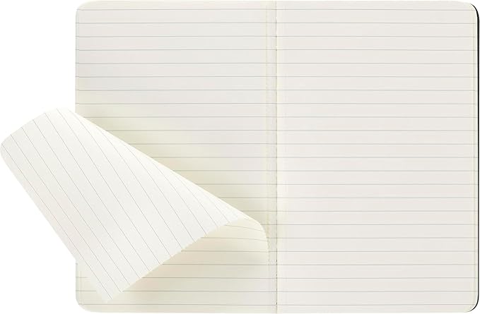 Moleskine Cahier Journal, Soft Cover, Large (5" x 8.25") Ruled/Lined, Black, 80 Pages (Set of 3)