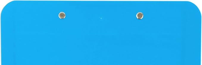 Trade Quest Plastic Clipboard Opaque Color Letter Size Low Profile Clip (Pack of 6) (Light Blue)