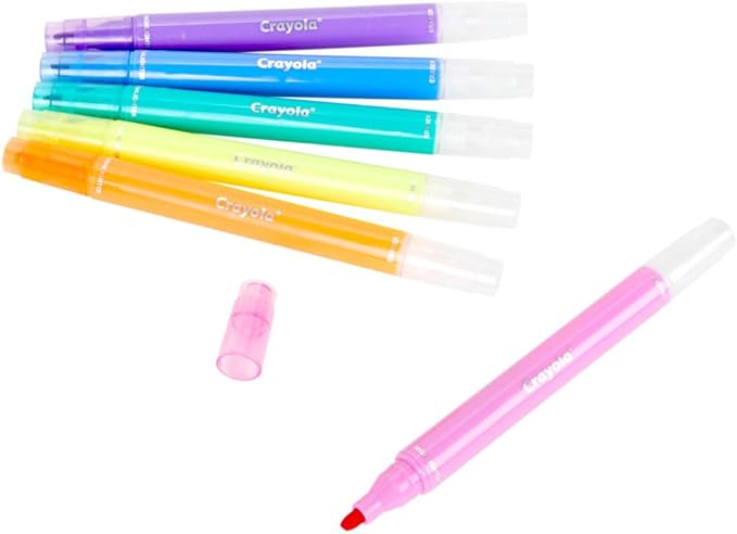 Crayola Take Note Erasable Highlighters (6ct), Assorted No Bleed Highlighters, Chisel Tip Marker Set, For Organizing & Coloring, Gifts