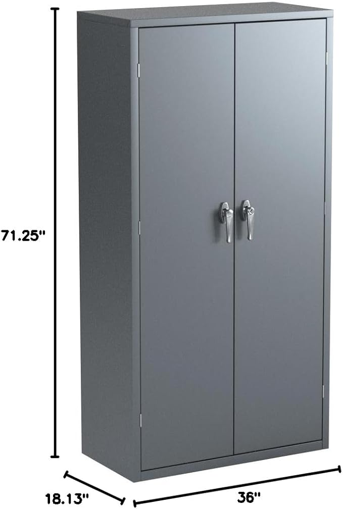 HON, HONSC1872S, Assembled Storage Cabinet, 36w x 18-1/4d x 71-3/4h, Charcoal