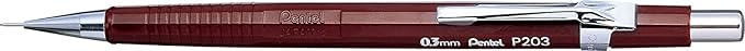 Pentel P200 Series Auto Mechanical Pencil Set of 4-0.3/0.5/0.7/0.9mm