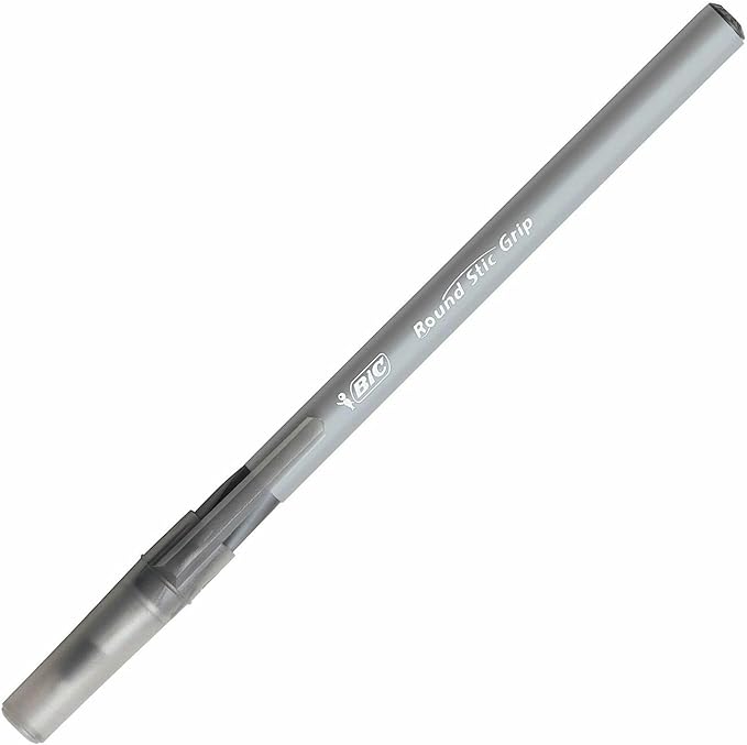 BIC Round Stic Grip Xtra Comfort Assorted Colors Ballpoint Pens, Medium Point (1.2mm), 36-Count Pack, Perfect Writing Pens With Soft Grip for Superb Comfort and Control