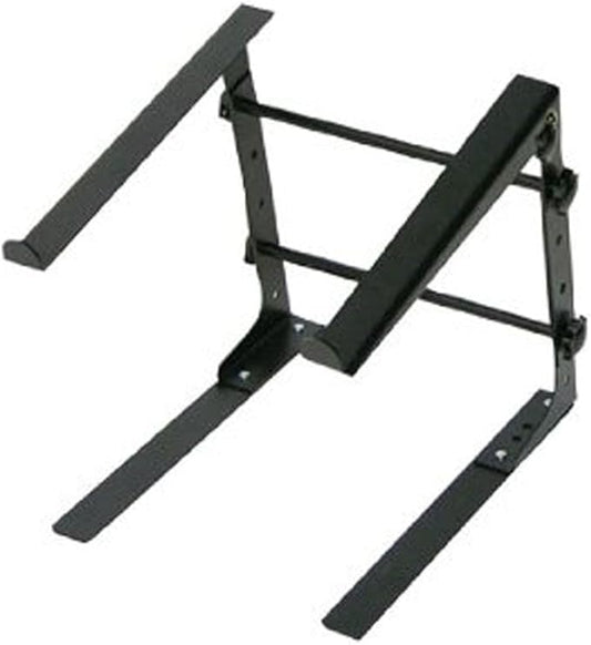 Pyle Portable Adjustable Laptop Stand - 6.3 to 10.9 Inch Standing Table Monitor or Computer Desk Workstation Riser with Shelf Storage and Height Alignment for DJ, PC, Gaming, Home or Office - PLPTS30