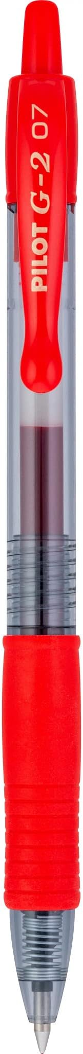 Pilot, G2 Premium Gel Roller Pens, Fine Point 0.7 mm, Red, Pack of 14