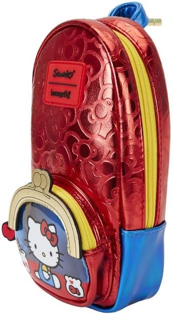 Loungefly Sanrio Hello Kitty 50th Anniversary Coin Bag Metallic Stationery Mini Backpack Pencil Case
