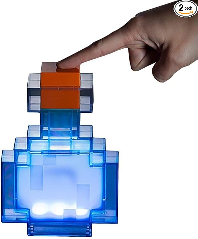 Minecraft Potion Bottle Color-Changing LED Desk Lamp | 7 Inch Night Light
