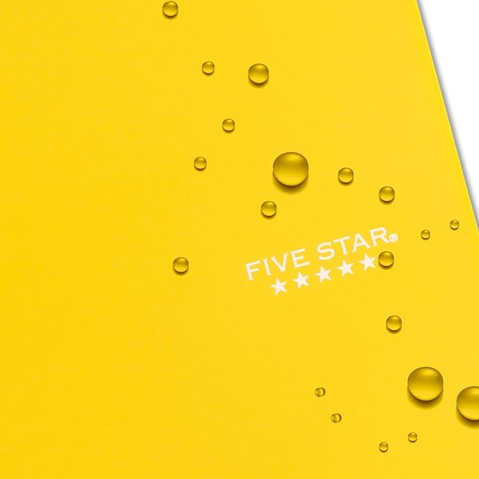 Five Star Spiral Notebook + Study App, 3 Subject, Wide Ruled Paper, 8" x 10-1/2", 150 Sheets, Fights Ink Bleed, Water Resistant Cover, Harvest Yellow (73463) (Pack of 2)