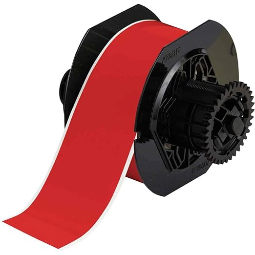 Brady B30C-2250-595-RD 100' Length x 2.250" Width, B-595 Vinyl, Red BBP31 Indoor/Outdoor Tape