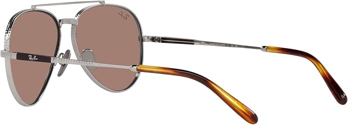Ray-Ban Unisex Rb8225 Aviator Titanium Aviator Sunglasses
